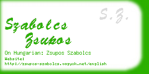 szabolcs zsupos business card